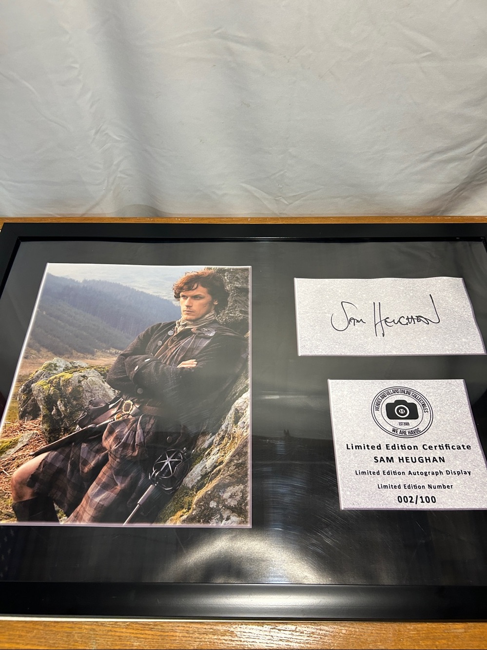 Sam Heughan Signed Display Outlander LE 002/100 Framed 26x37 Acrylic